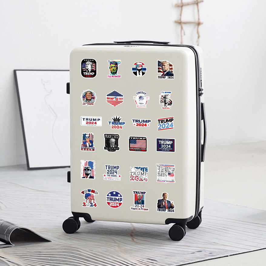 100 Pack Trump 2024 Presidential Election Stickers - Funny Decals for Walls, Laptops, Luggage, Fridge, Suitcases, Cars