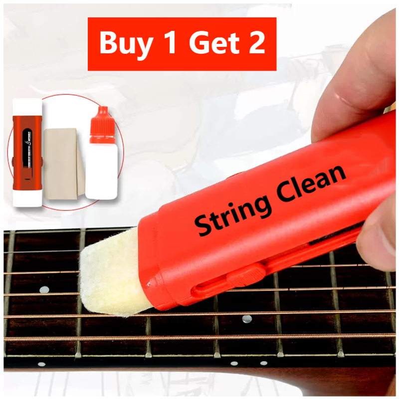 Guitar String cleaner Dedusting Brush Pen Fret care string conditioner Anti Rust Oil Eraser for Guitar ukulele bass Banjo musical instrument